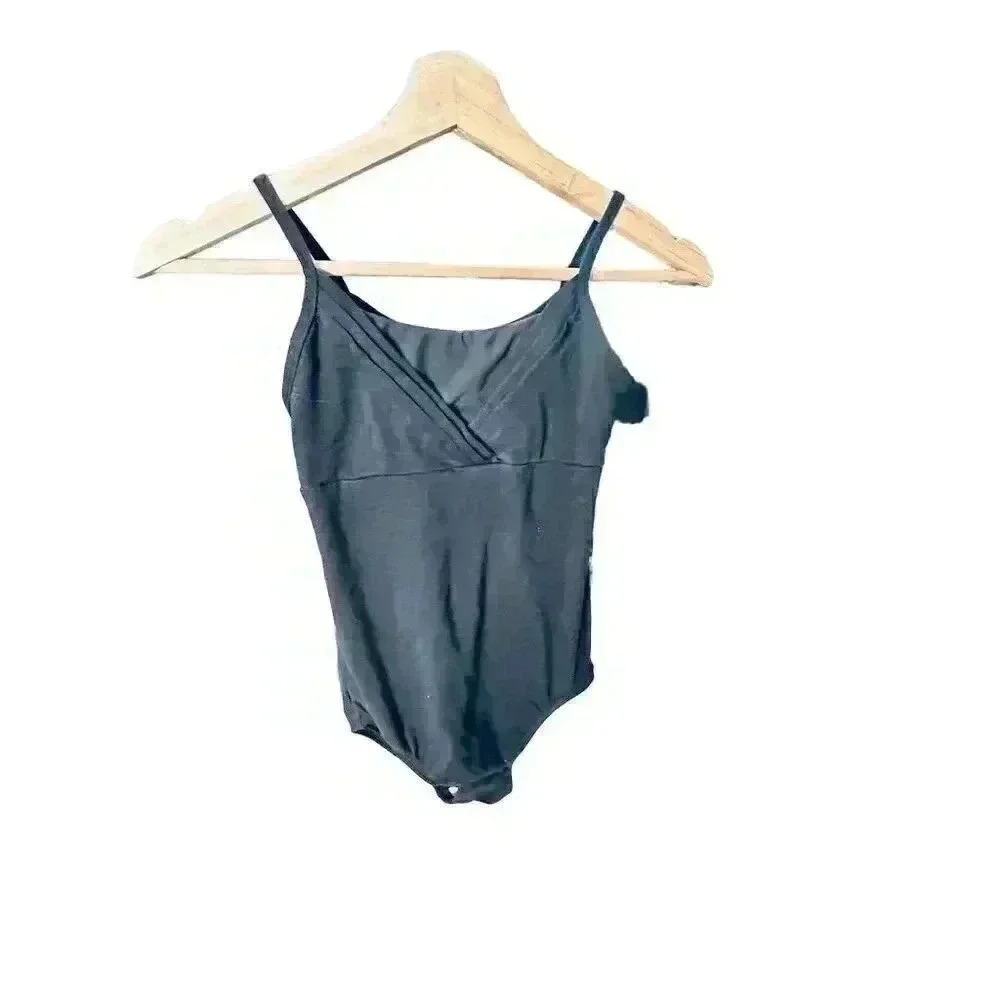 Cat & Jack Girls Black Camisole Leotard Bodysuit Size L (10/12) Sleeveless